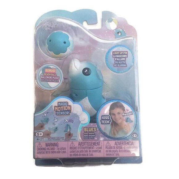 Wowwee Other - Fingerlings Baby Light-Up Dolphin - Blues (Blue) Beach Ball Interactive WowWee